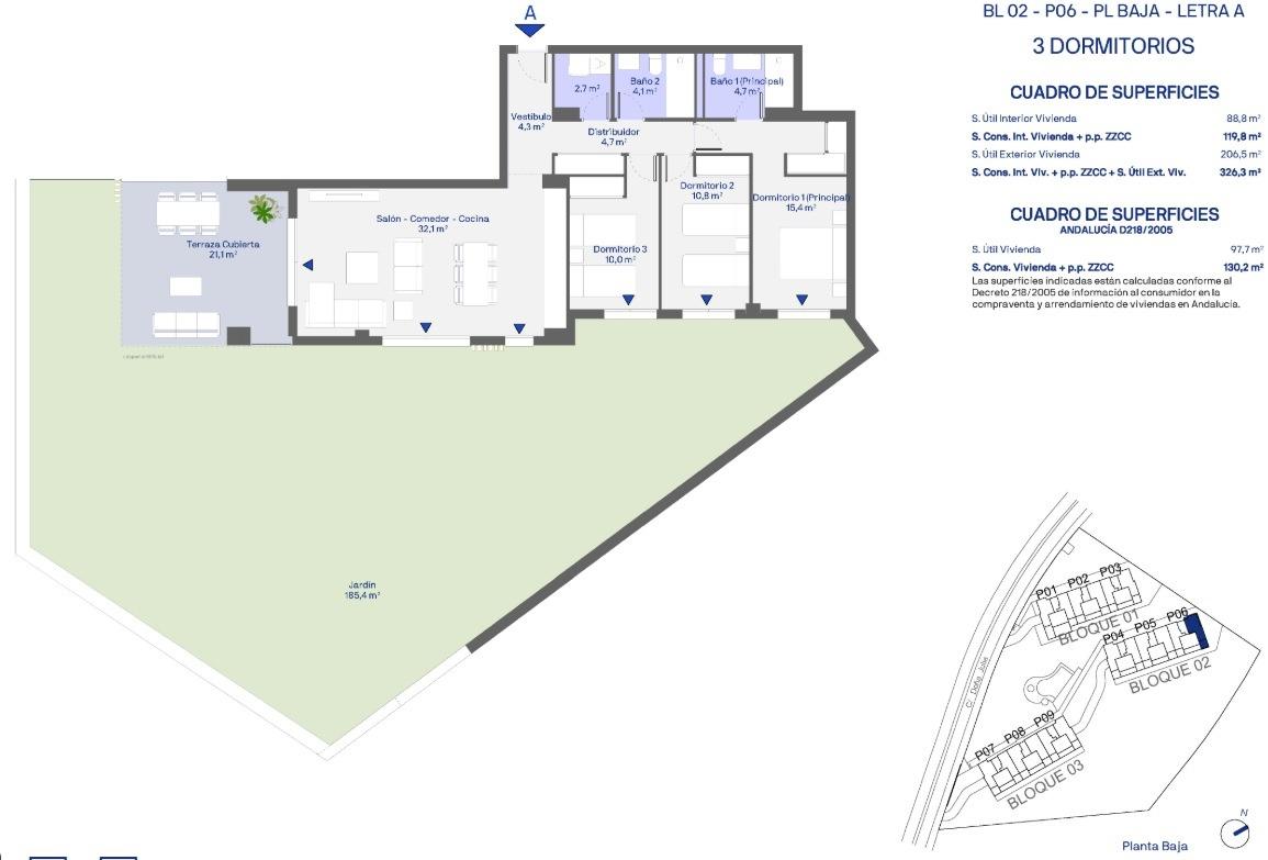 3 Bed, 2 Bath, ApartmentFor Sale, Casares, Malaga