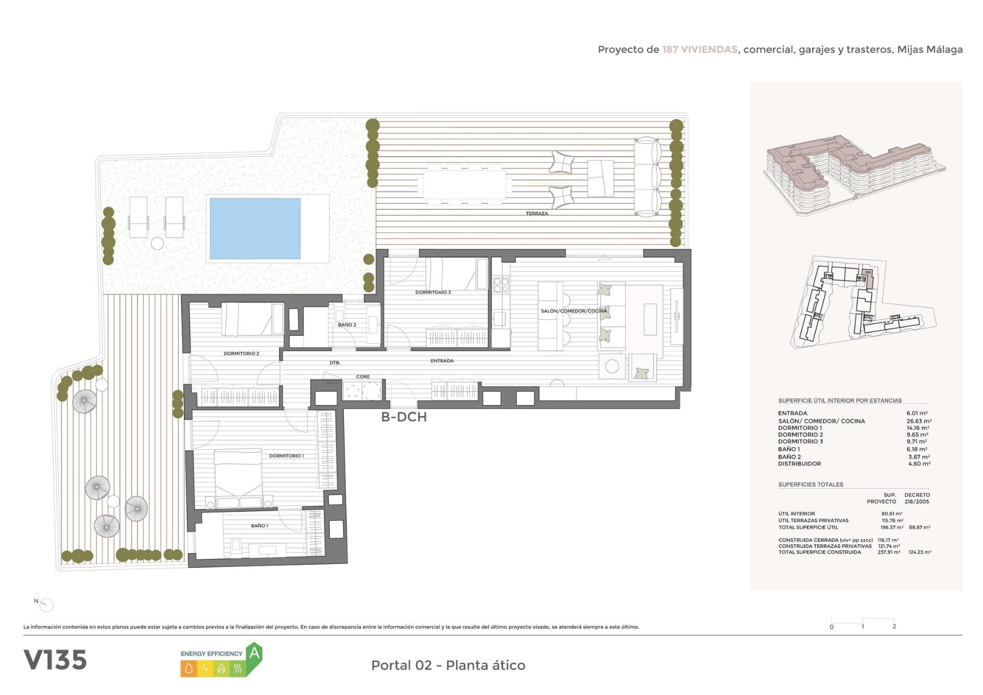 3 Bed, 2 Bath, ApartmentFor Sale, Mijas, Malaga