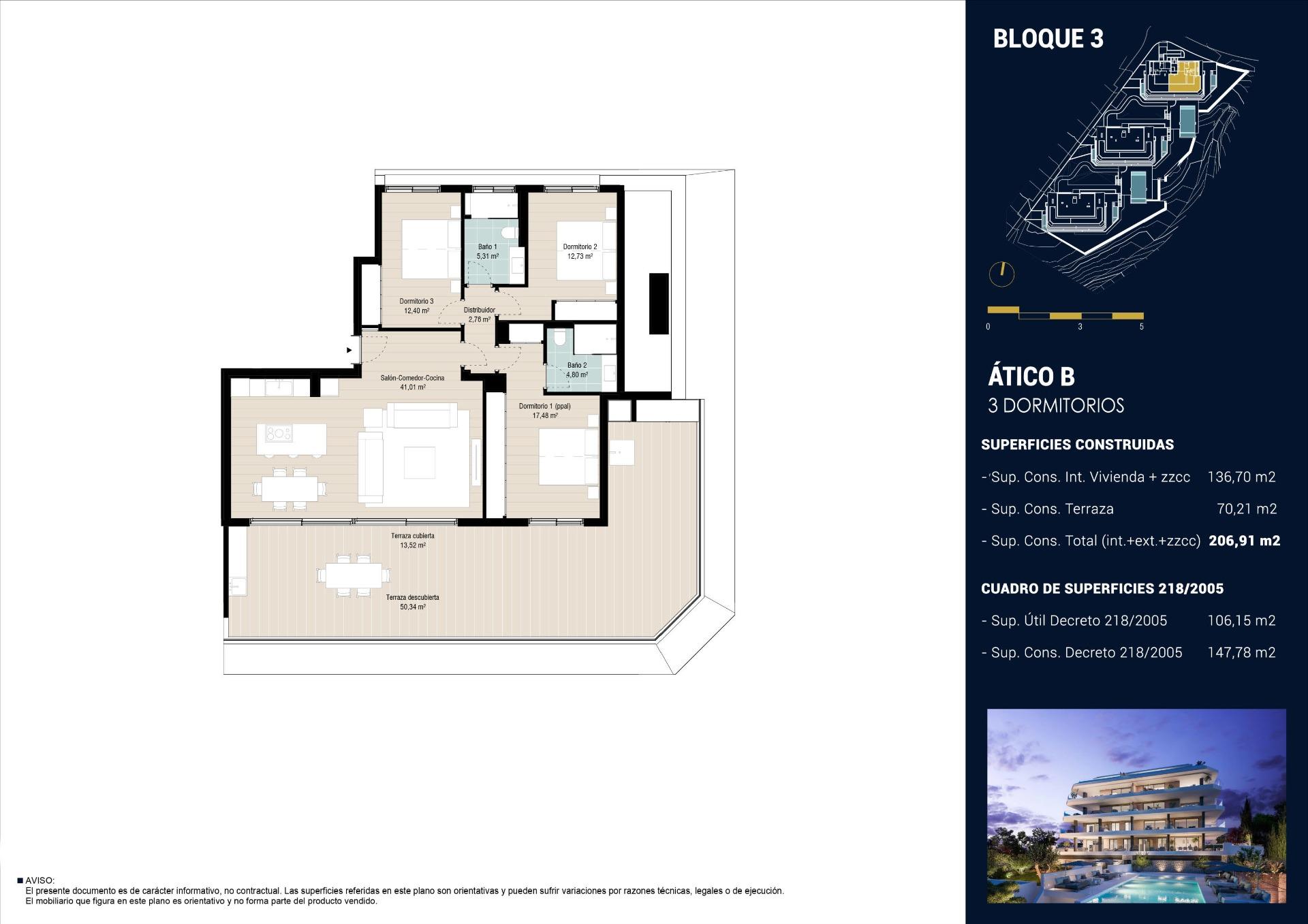 3 Bed, 2 Bath, ApartmentFor Sale, Fuengirola, Malaga