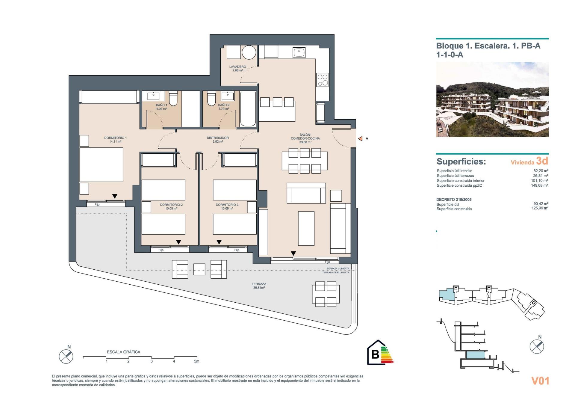 3 Bed, 2 Bath, ApartmentFor Sale, Rincón de la Victoria, Malaga