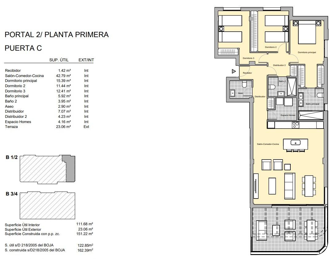 3 Bed, 2 Bath, ApartmentFor Sale, Estepona, Malaga