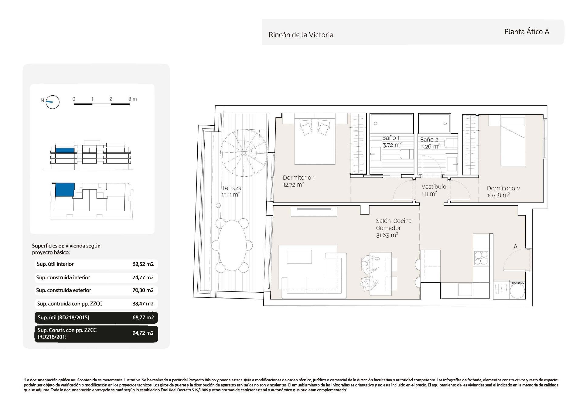 2 Bed, 2 Bath, ApartmentFor Sale, Rincón de la Victoria, Malaga