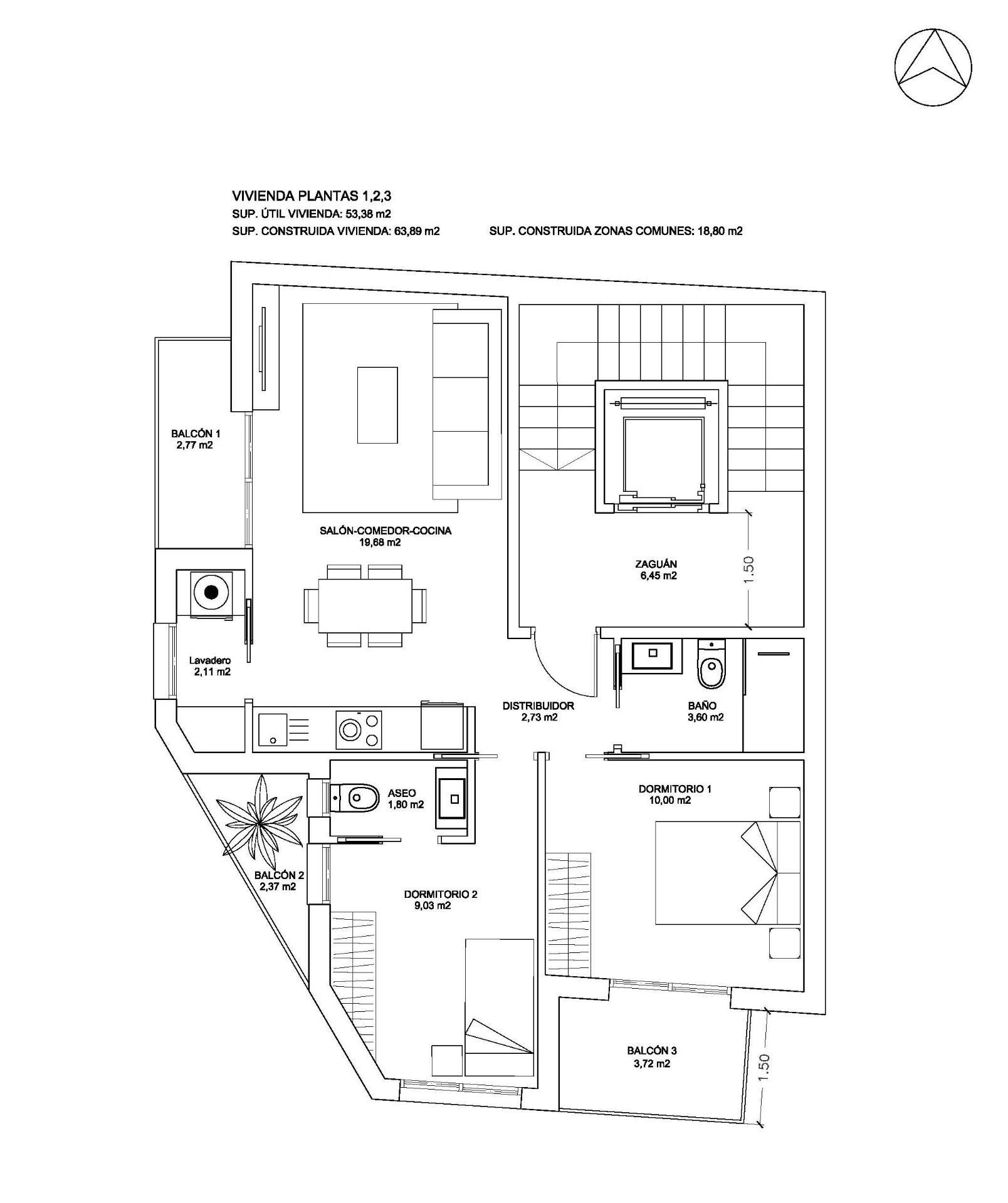 2 Bed, 1 Bath, ApartmentFor Sale, Bigastro, Alicante