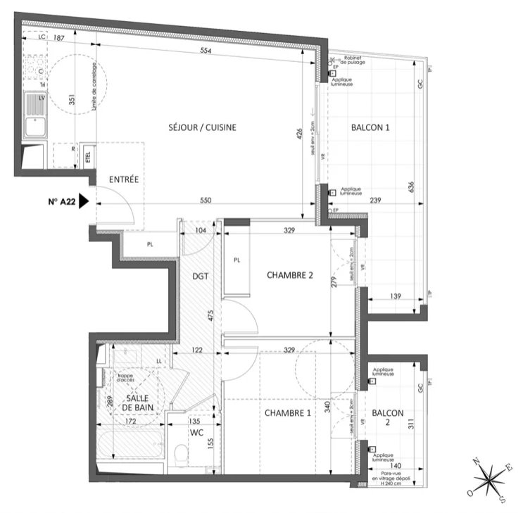 2 Bed, 1 Bath, ApartmentFor Sale, Beausoleil, Alpes-Maritimes