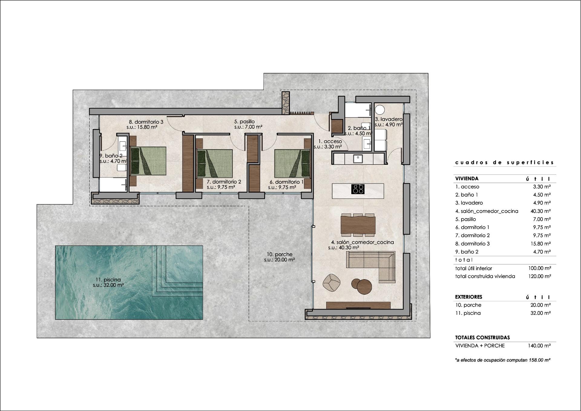 3 Bed, 2 Bath, HouseFor Sale, Pinoso, Alicante