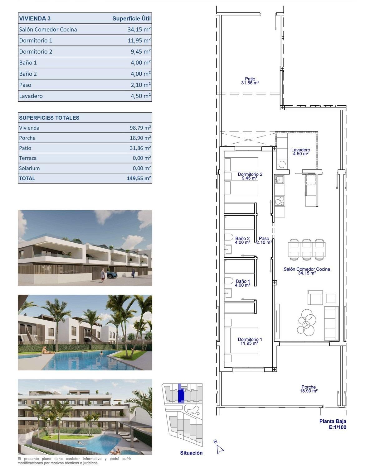 2 Bed, 2 Bath, ApartmentFor Sale, Pilar De La Horadada, Alicante