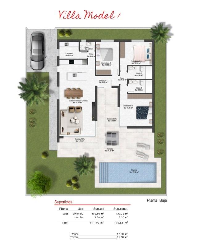 3 Bed, 2 Bath, HouseFor Sale, Banos y Mendigo, Murcia