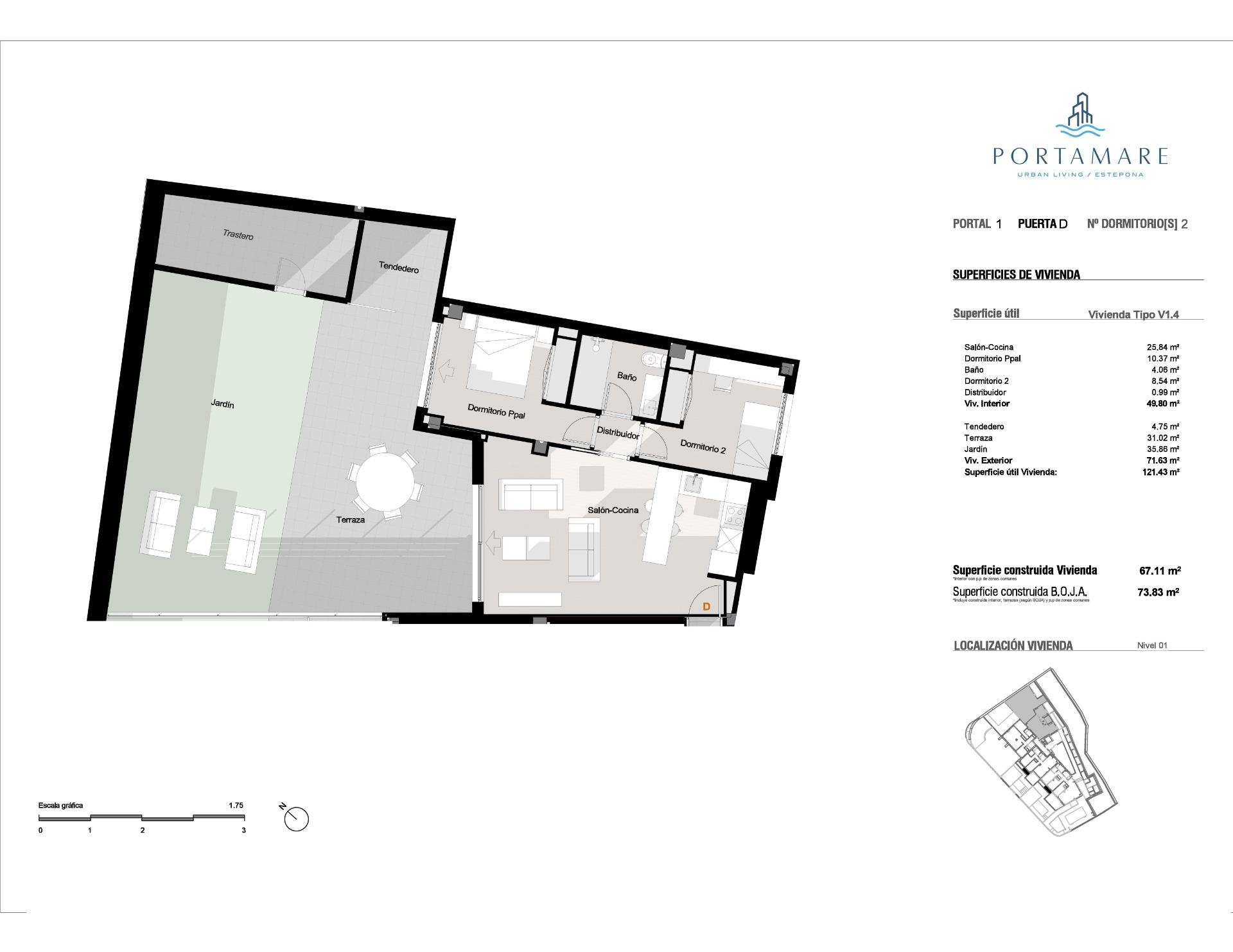 2 Bed, 1 Bath, ApartmentFor Sale, Estepona, Malaga