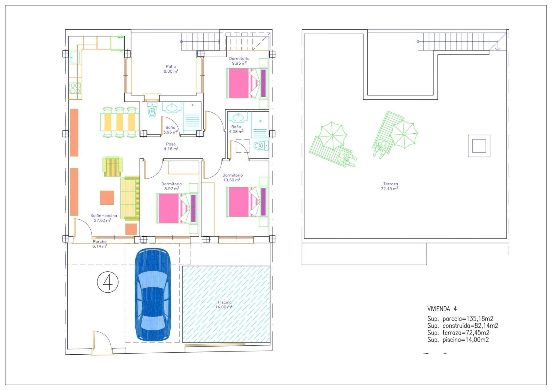 3 Bed, 2 Bath, HouseFor Sale, Avileses, Murcia