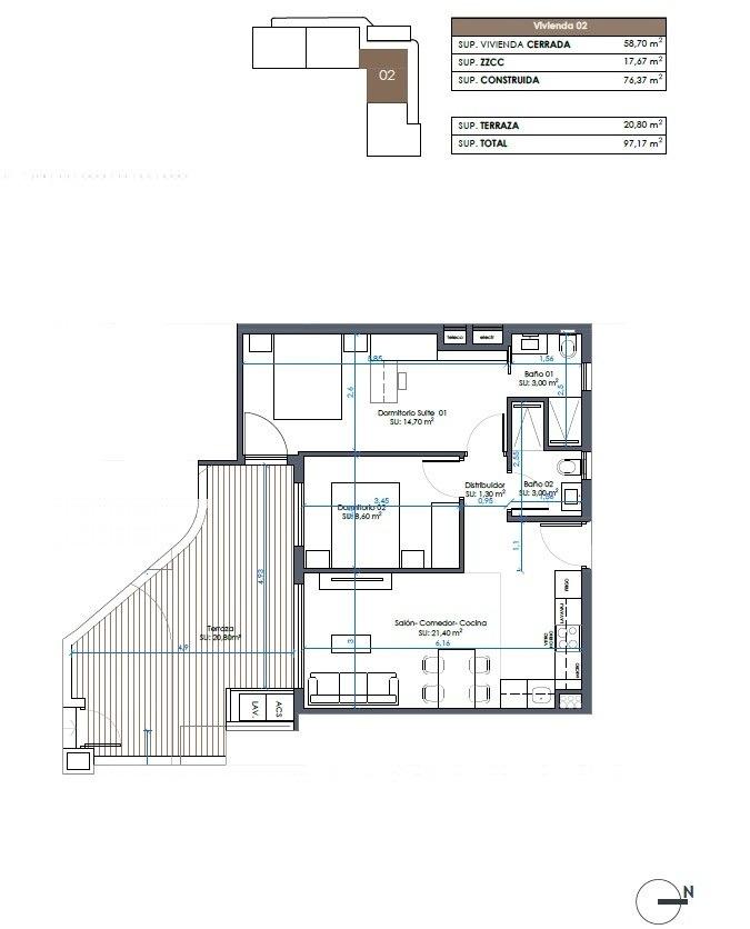 2 Bed, 2 Bath, ApartmentFor Sale, Guardamar Del Segura, Alicante