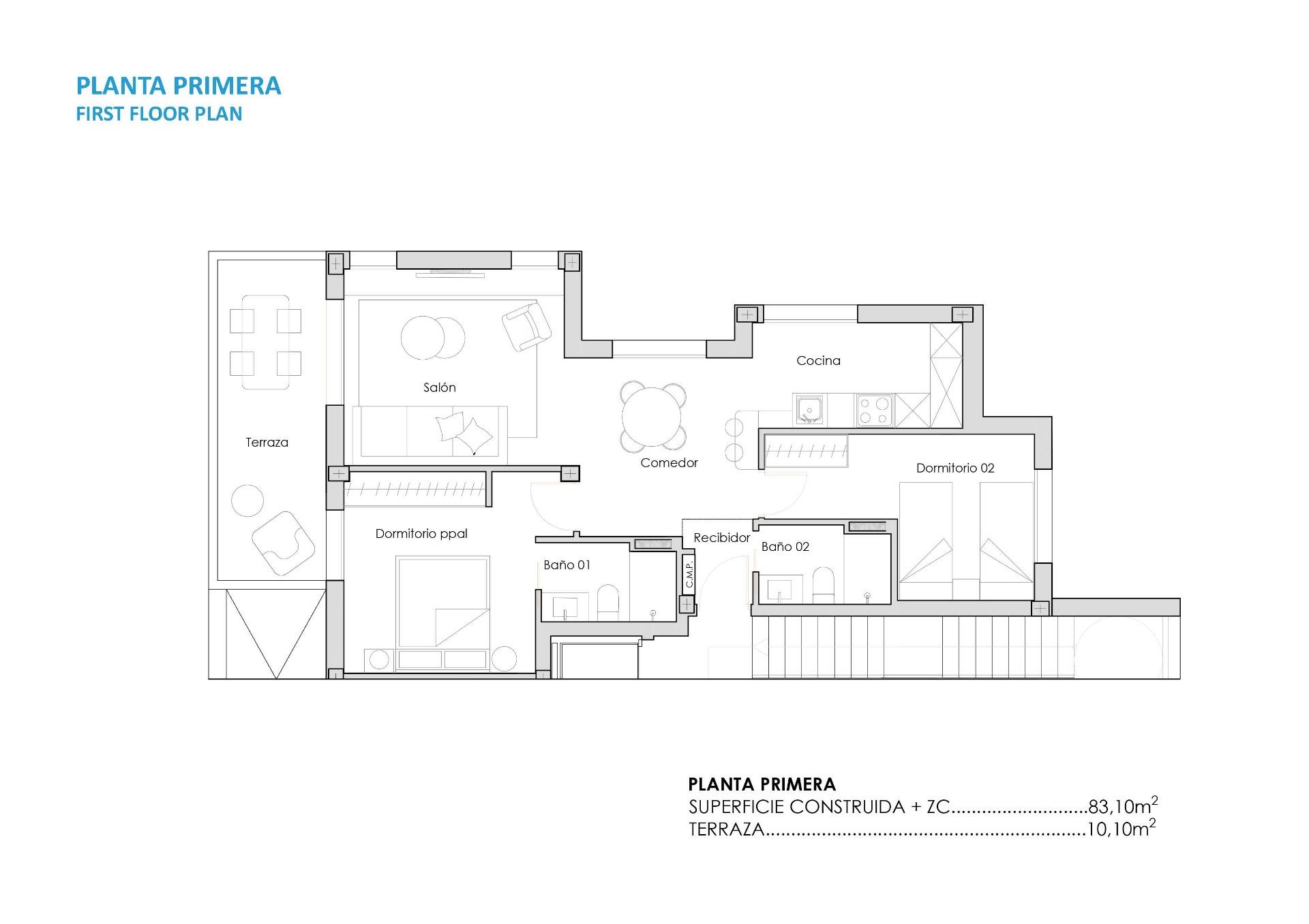 2 Bed, 2 Bath, ApartmentFor Sale, Torre Pacheco, Murcia