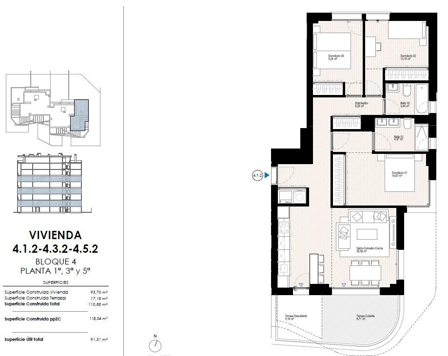3 Bed, 2 Bath, ApartmentFor Sale, Villajoyosa, Alicante