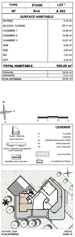 3 Bed, 2 Bath, ApartmentFor Sale, Antibes, Alpes-Maritimes