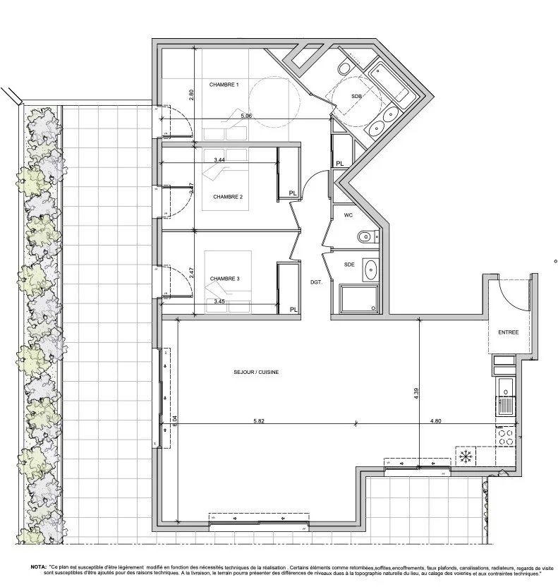 3 Bed, 2 Bath, ApartmentFor Sale, Antibes, Alpes-Maritimes