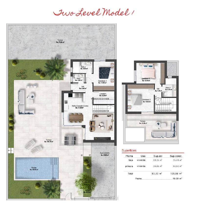 3 Bed, 2 Bath, HouseFor Sale, Banos y Mendigo, Murcia