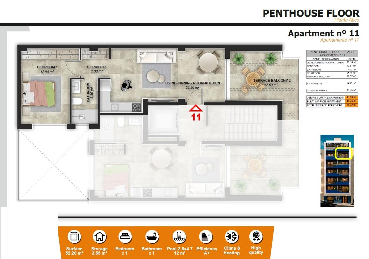 1 Bed, 1 Bath, ApartmentFor Sale, Torrevieja, Alicante