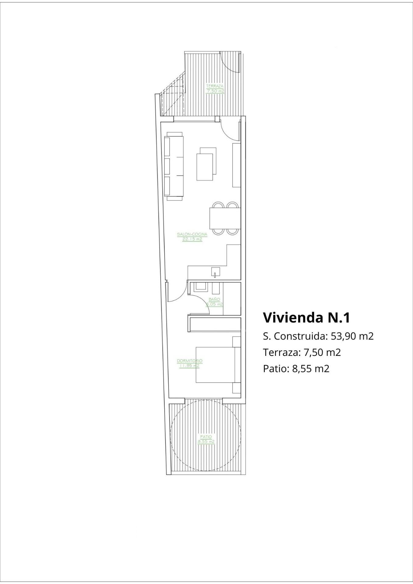 1 Bed, 1 Bath, HouseFor Sale, San Pedro Del Pinatar, Murcia