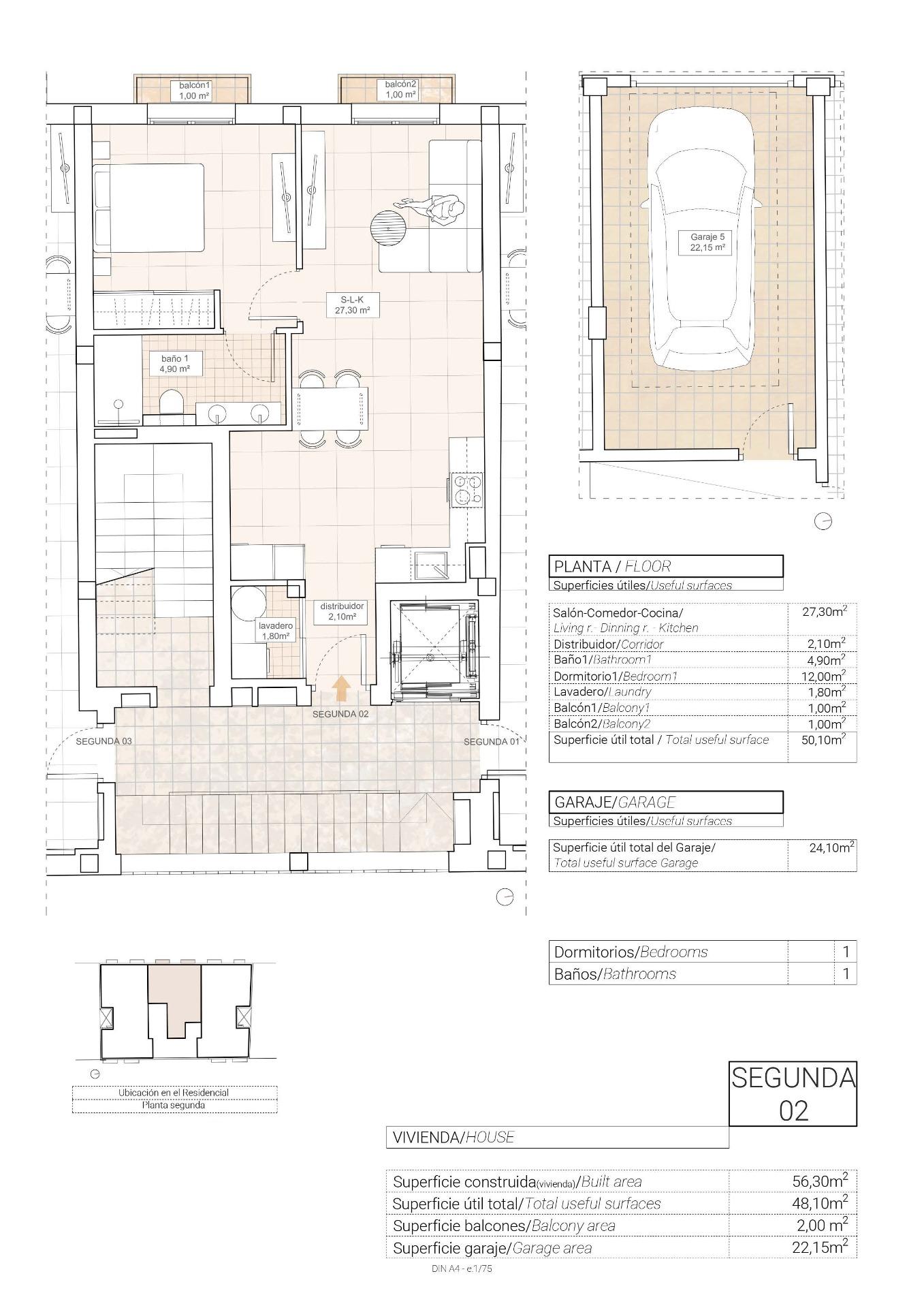 1 Bed, 1 Bath, ApartmentFor Sale, Hondon De Las Nieves, Alicante