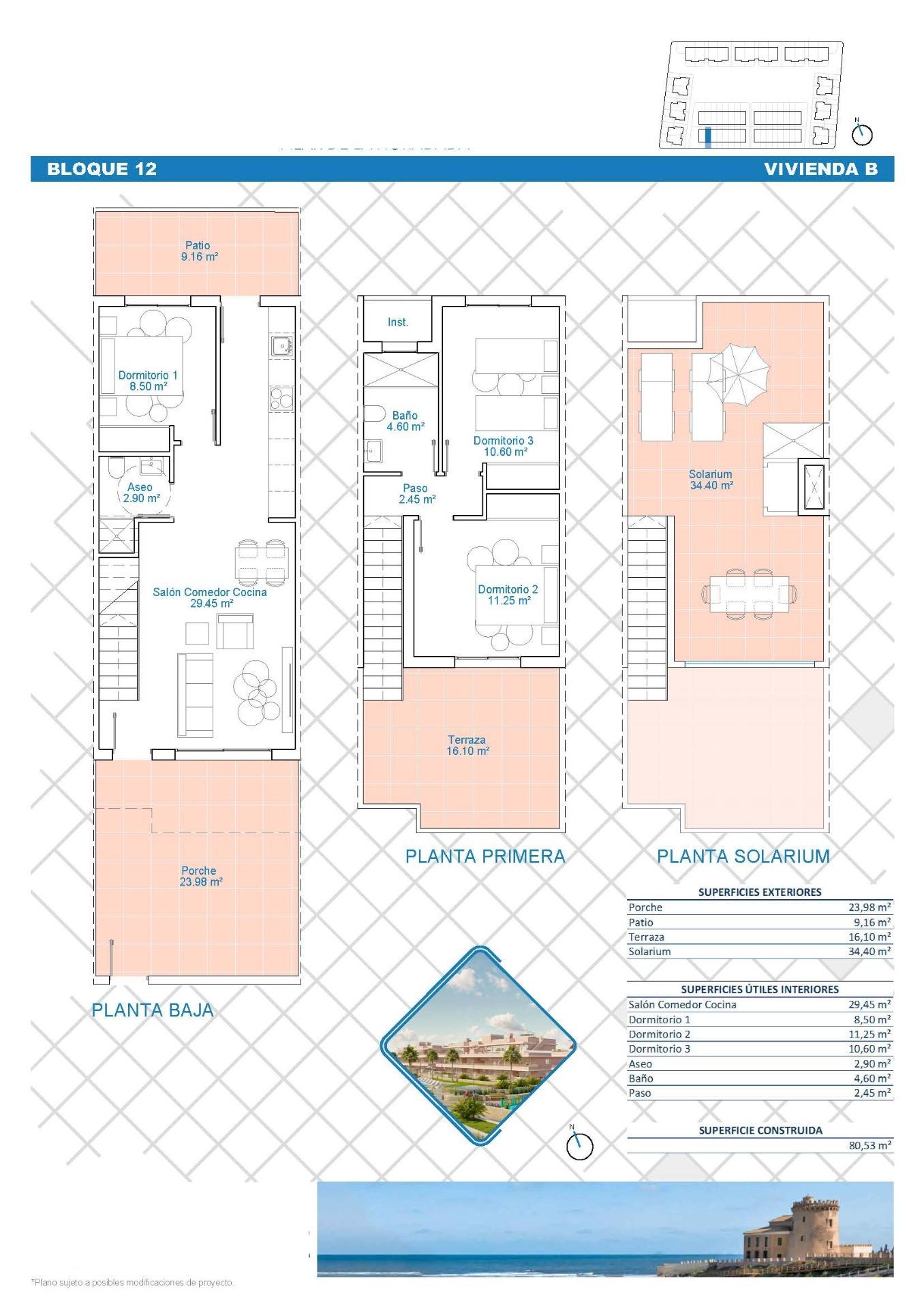 3 Bed, 2 Bath, HouseFor Sale, Pilar De La Horadada, Alicante