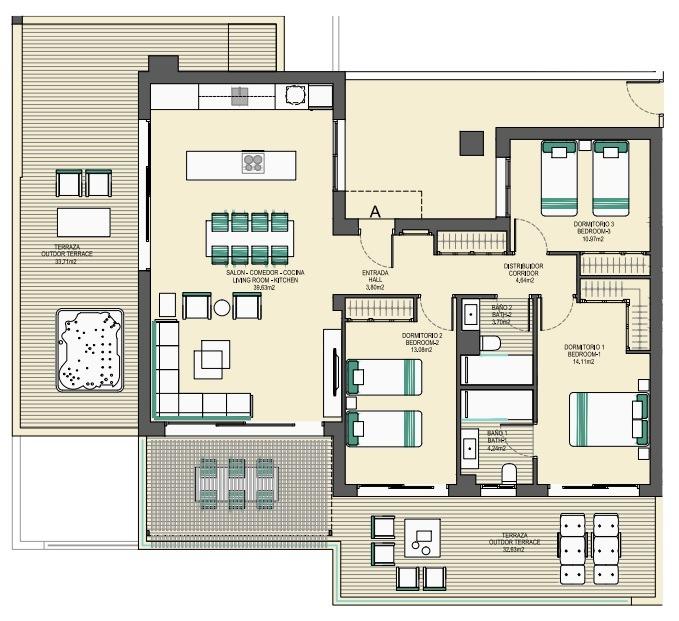 3 Bed, 2 Bath, ApartmentFor Sale, Casares, Malaga