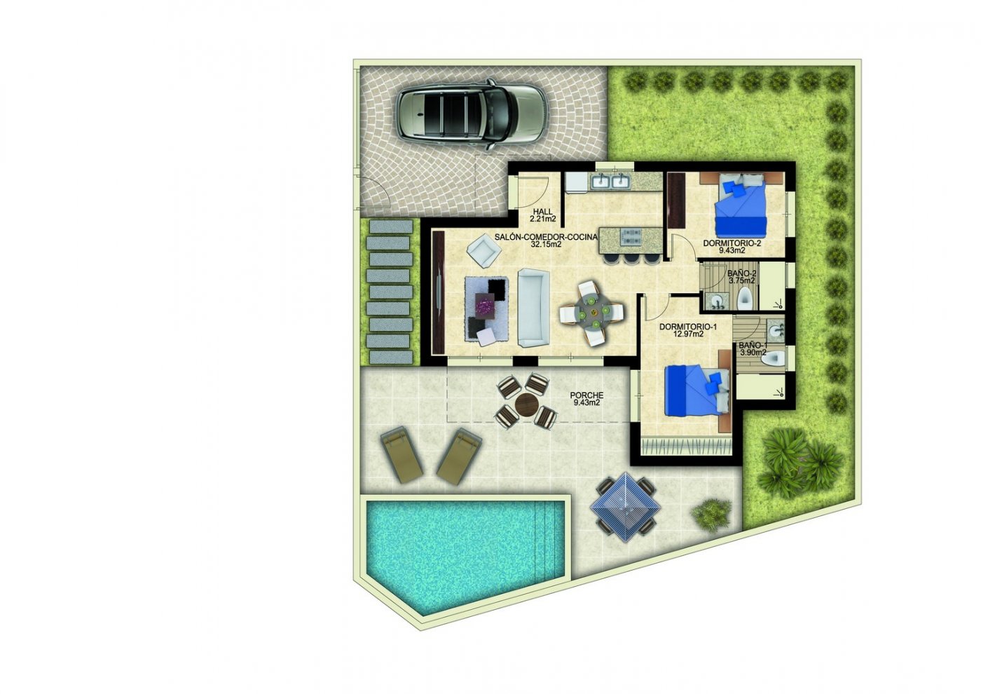 2 Bed, 2 Bath, HouseFor Sale, Benijofar, Alicante