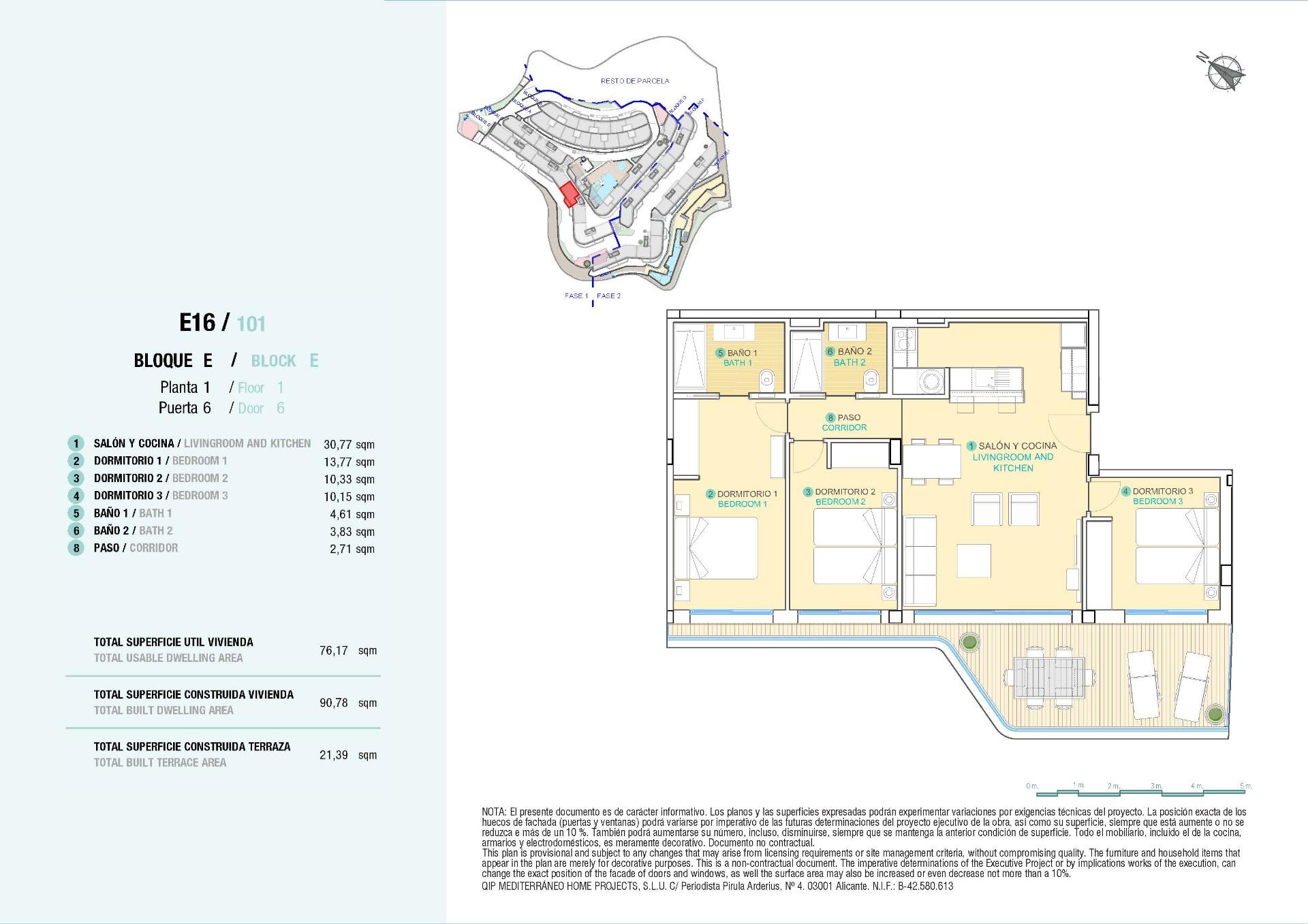 3 Bed, 2 Bath, ApartmentFor Sale, Aguilas, Murcia