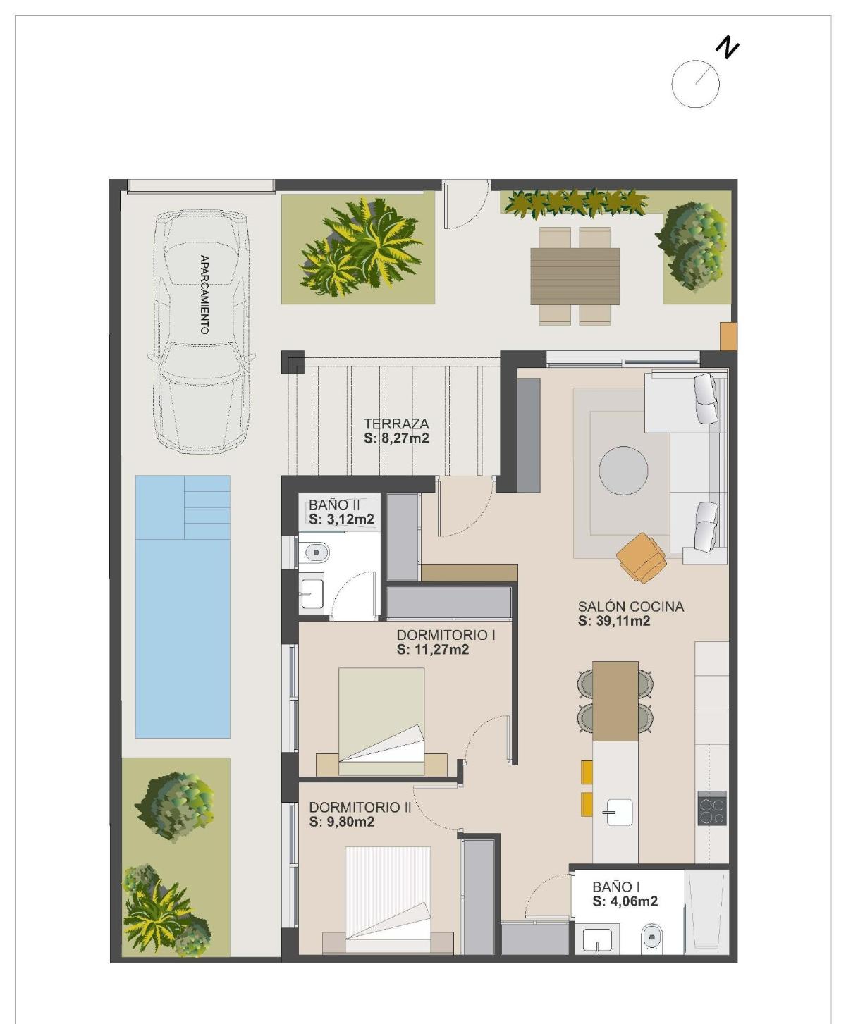 2 Bed, 2 Bath, HouseFor Sale, Torre Pacheco, Costa Calida